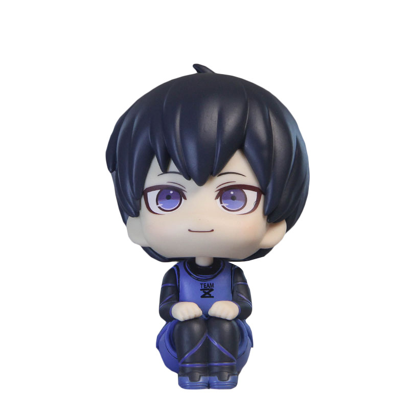 PVC Statue Anime 10cm Blue Lock Isagi Yoichi PVC Anime Action Figure Model Sit Collection Deck Decor Blue Lock