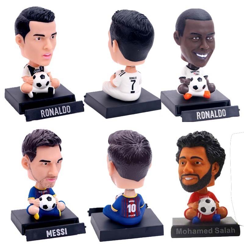 Q version Football fans gifts shake his head dolls Car decoration Foot ball player toys Messi figure Cristiano Ronaldo toys