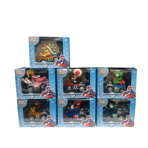 Wholesale PVC Plastic toy gift bowser princesas sentada hongos Mario toys Mario Racecar Mario car figure