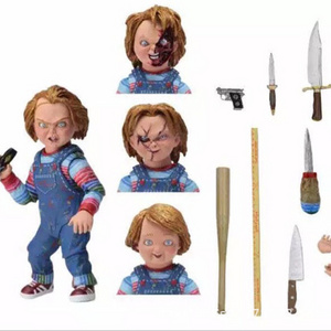 Factory products Oem ghost doll Chucky PVC Anime Figure Movie Toys Cartoon Good guys Chucky Movable Toy Figure NECA Chucky Doll