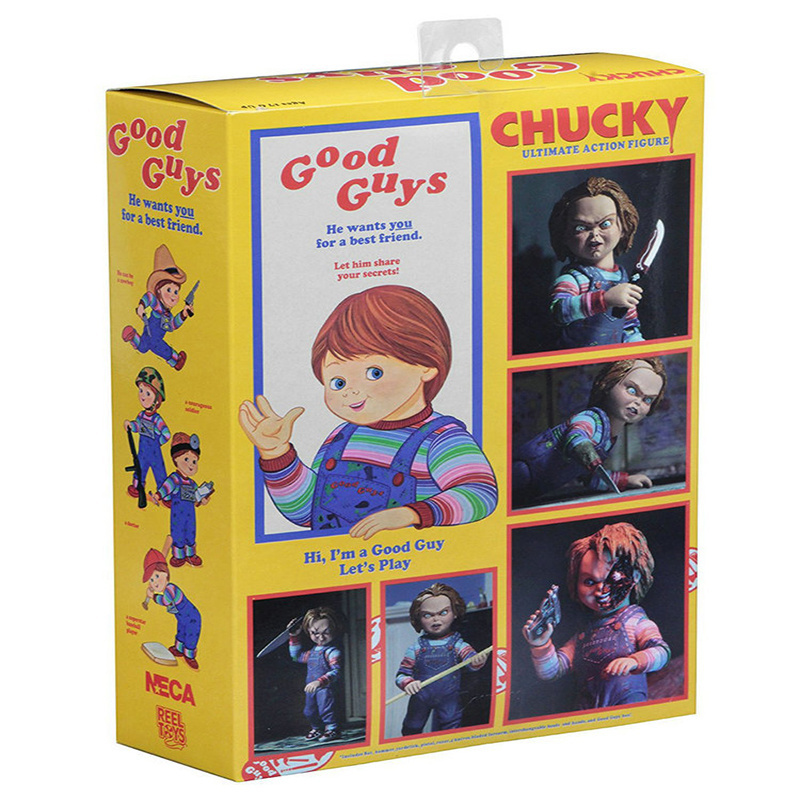 Factory products Oem ghost doll Chucky PVC Anime Figure Movie Toys Cartoon Good guys Chucky Movable Toy Figure NECA Chucky Doll