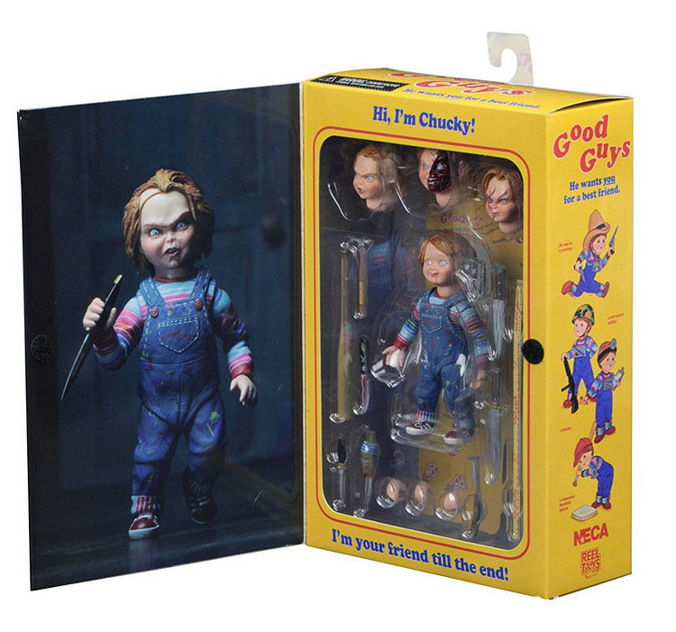 Factory products Oem ghost doll Chucky PVC Anime Figure Movie Toys Cartoon Action Figure Color Box Movable Toy Figure NECA