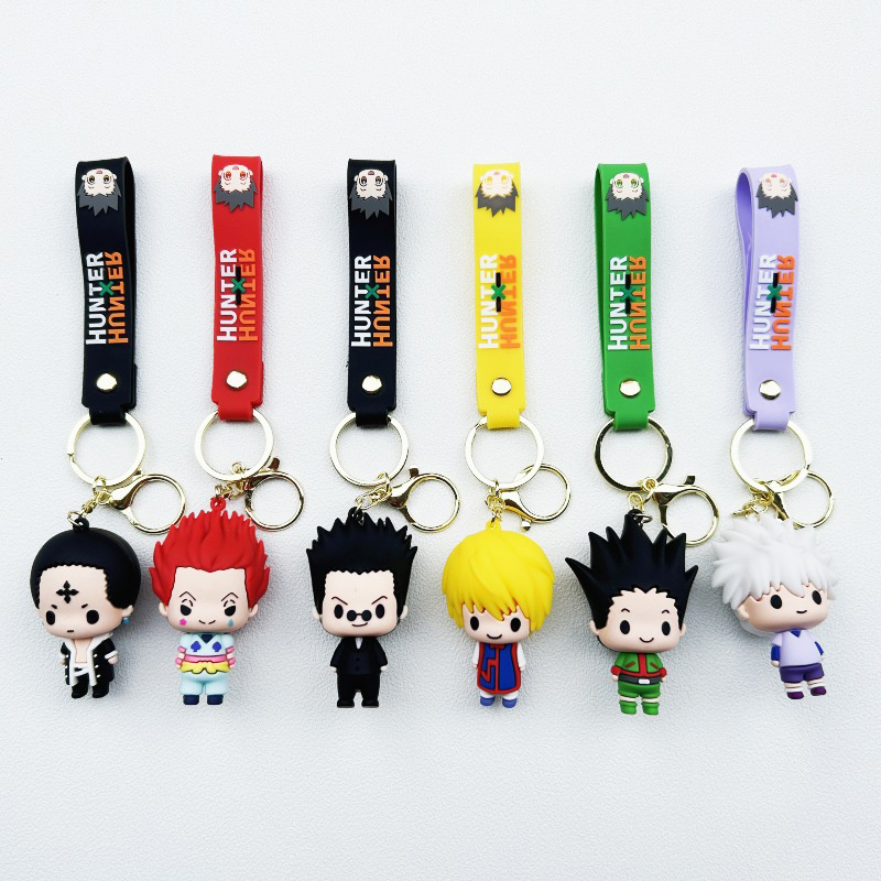 PVC Anime Keychain Pendant Ornament Custom hunter x hunter EX-am Accessories fittings for Keychain 3d Anime Keychain