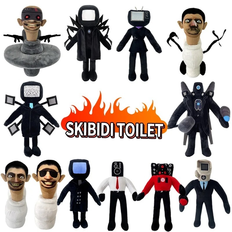 2023 New Factory  Plush Toy  Wholesale Skibidi Toilet Plush Funny Doll Toilet Man Monitors  manufacture