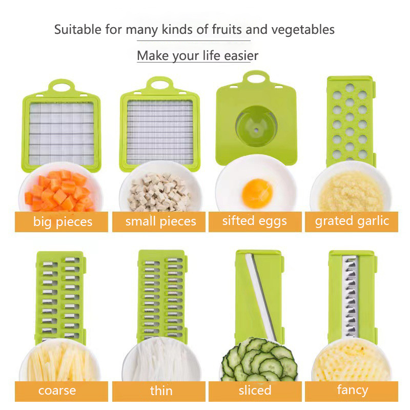 Multifunctional 16 in 1 handheld household kitchen fruit vegetable slicer potato peeler shredder dicer carrot vegetable chopper