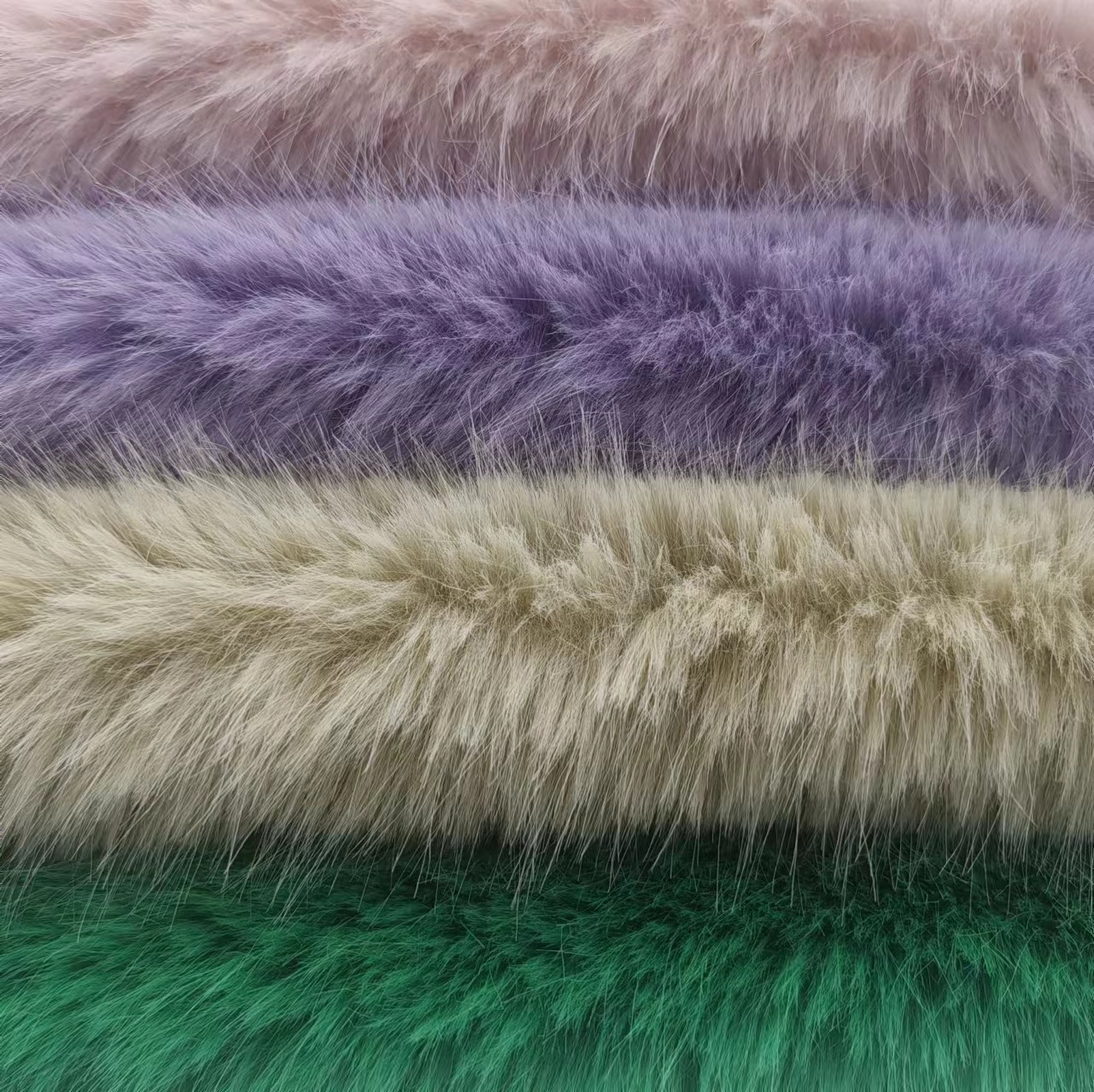 hot selling high quality solid fox faux fur 1400g fabric for winter woman collar