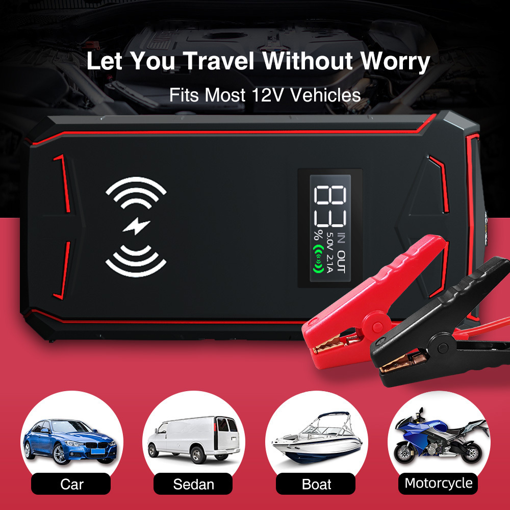 portable multi-function super capacity pack battery jump starter power bank booster start powerbank for car