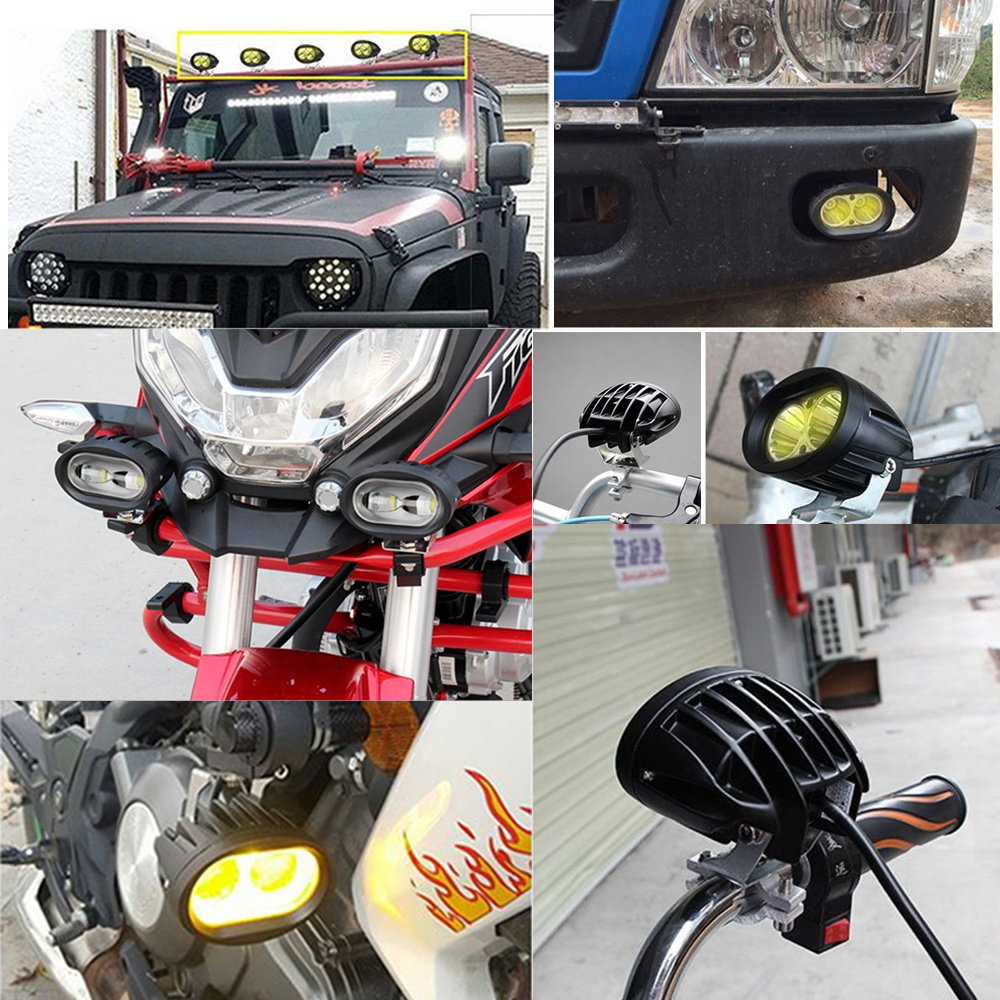 12v Atv Utv Uaz Auto Halo Lighting Flashing Truck Strobe Led Waterproof Lights Car Work Light With Angel Eye