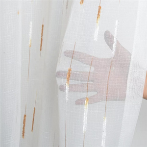 Latest design polyester silk fabric mosquito net door curtain for living room