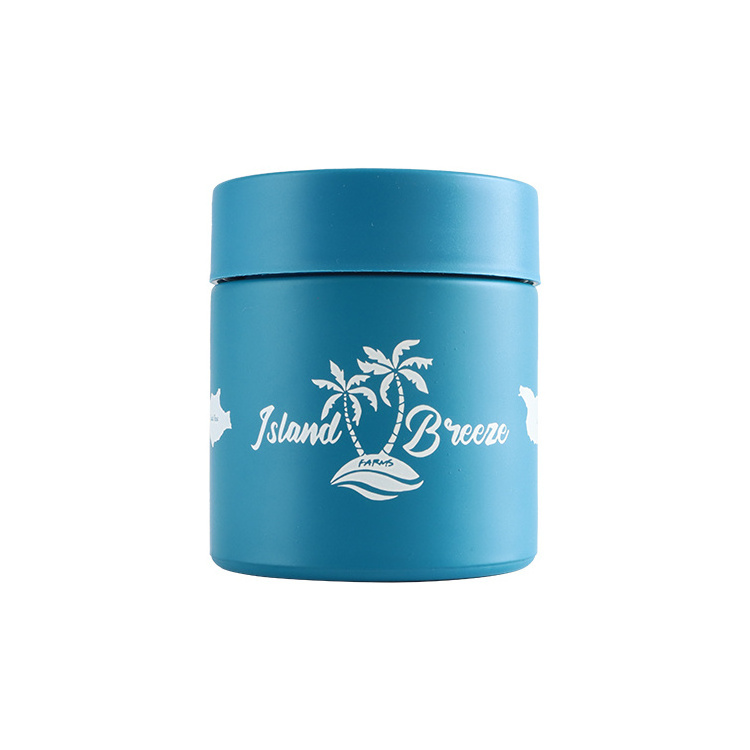 Blue Custom Logo Design Label 3.5g Canna Dried Flower 420 Child Resistant Proof Cr Cap Smell Proof Glass Jars Containers Bottles