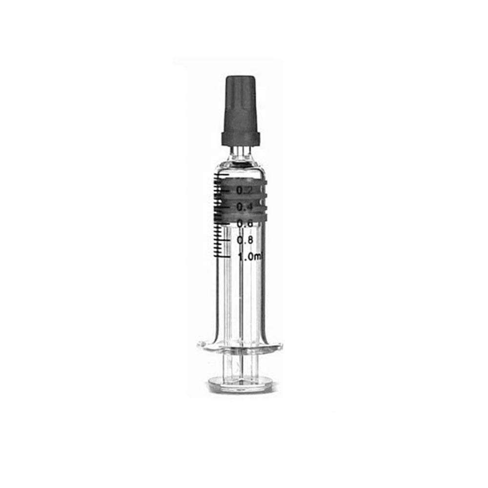 Custom Logo Luer Lock 1ml Glass Syringe Prefilled Luer Slip Luer Lock Cap Oil Syringe with Packaging