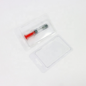 Wax Melt Clamshell Box For 1ml Luer Lock Serum Sryinge Clear Blister Tray Empty Serum Oil Syringe Box Pac