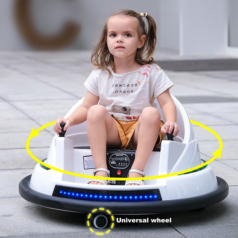 Electric Bumper Car For Kids 2-15 Years Old Parent Remote Control 12V Electric Kids Ride On Bumper Car 360 Degree Spin W/Lights