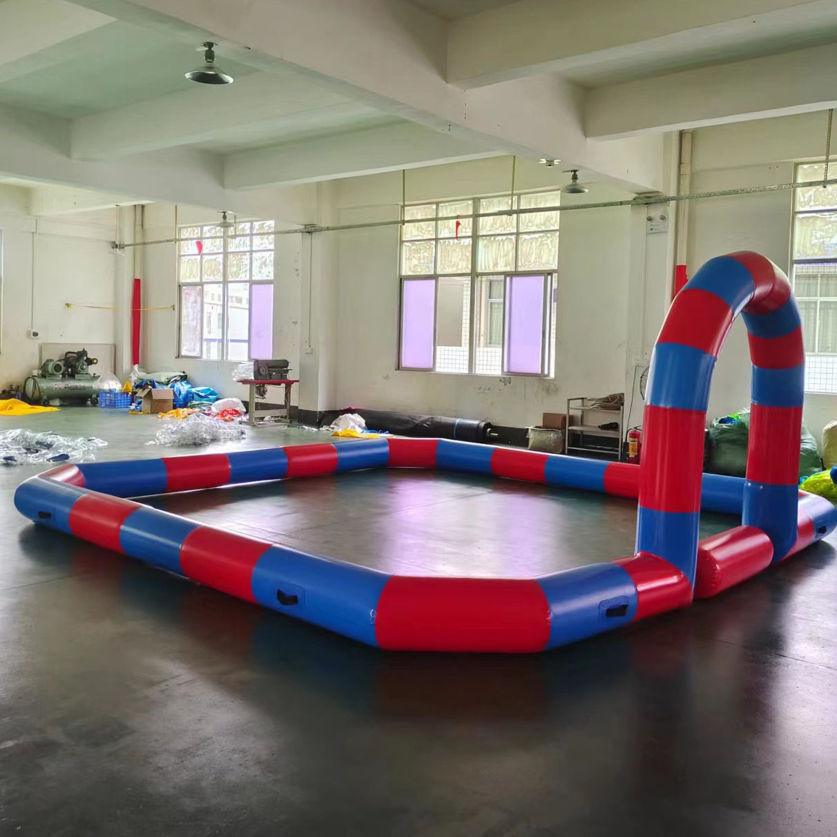 16x16ft Inflatable Go Kart Race Track Outdoor Inflatable Track Race For Bumper Car Attractive Inflatable Race Track