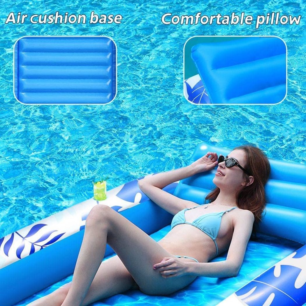 Inflatable Tanning Pool Lounger Float Tub Sunbathing Pool Lounge Raft,Extra Large Floatie Toys Tanning Bed Blow up Pool