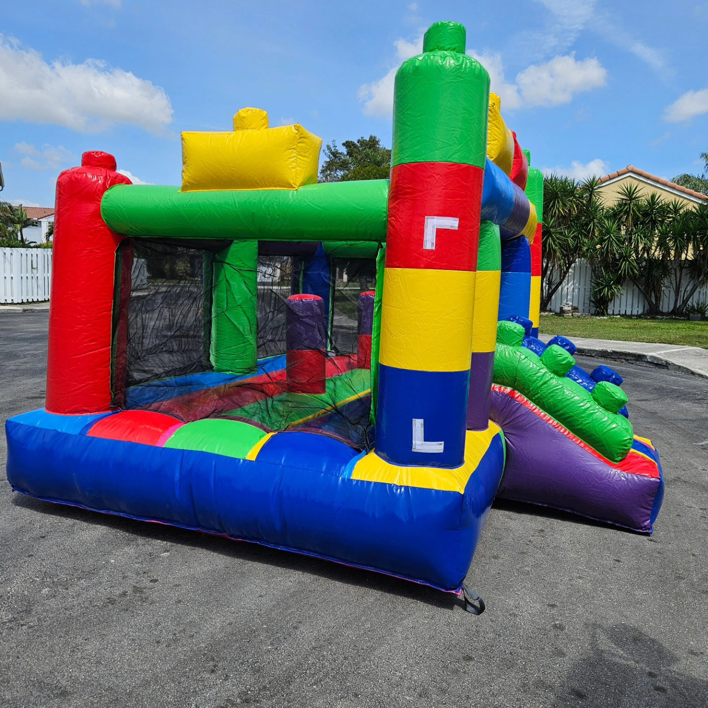 Outdoor Party Event Playground Large 13x13 ft Lego Bounce House Commercial Inflatable Jumping Bouncy Castle For Kids Adults