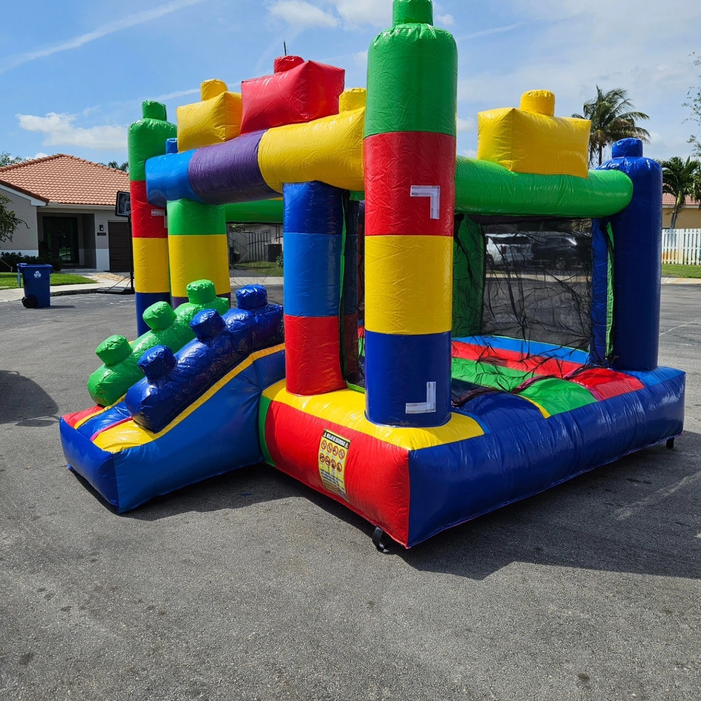 Outdoor Party Event Playground Large 13x13 ft Lego Bounce House Commercial Inflatable Jumping Bouncy Castle For Kids Adults