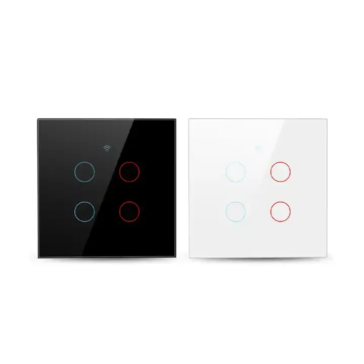 tuya wifi controlled smart EU US 1 2 3 4 gang light wall switch touch switch work with alexa and google home