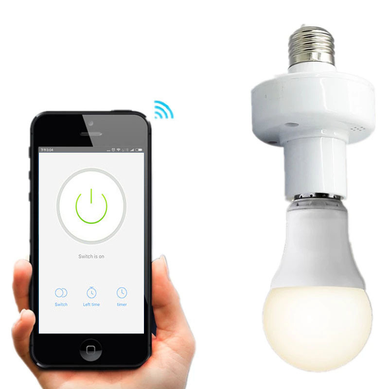 tuya e27 wifi and RF433 smart light bulb adapter socket work with smartlife and IFTTT