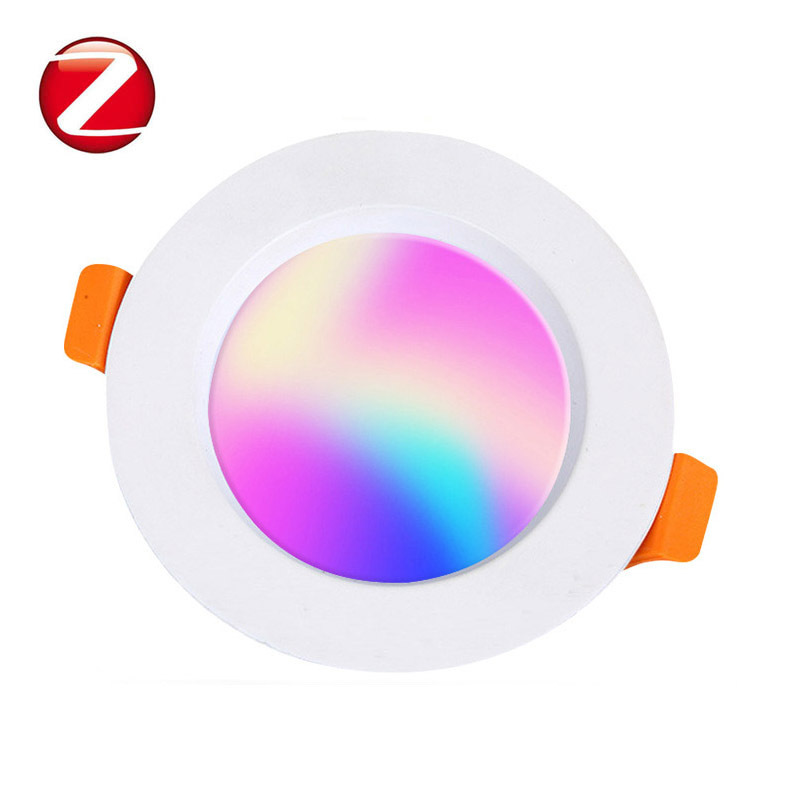 tuya zigbee 3.0 smart wireless dimmable RGB RGBW RGBCW 7W 10W 12W led downlight without hub work with echo dot