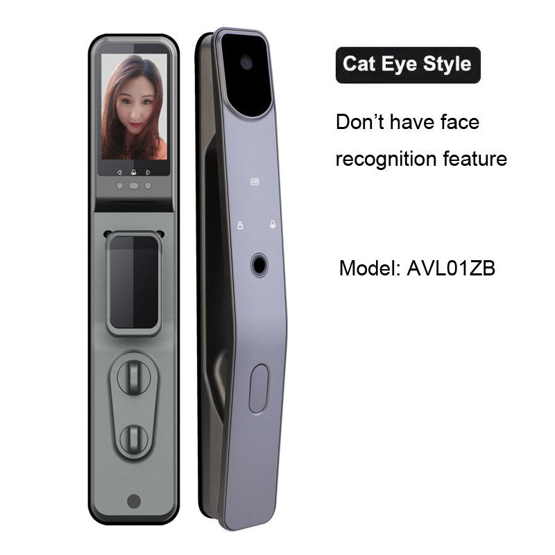 tuya zigbee smart 3d face Intelligent Recognition cat eye waterproof fully automatic Fingerprint video door lock with lcd screen