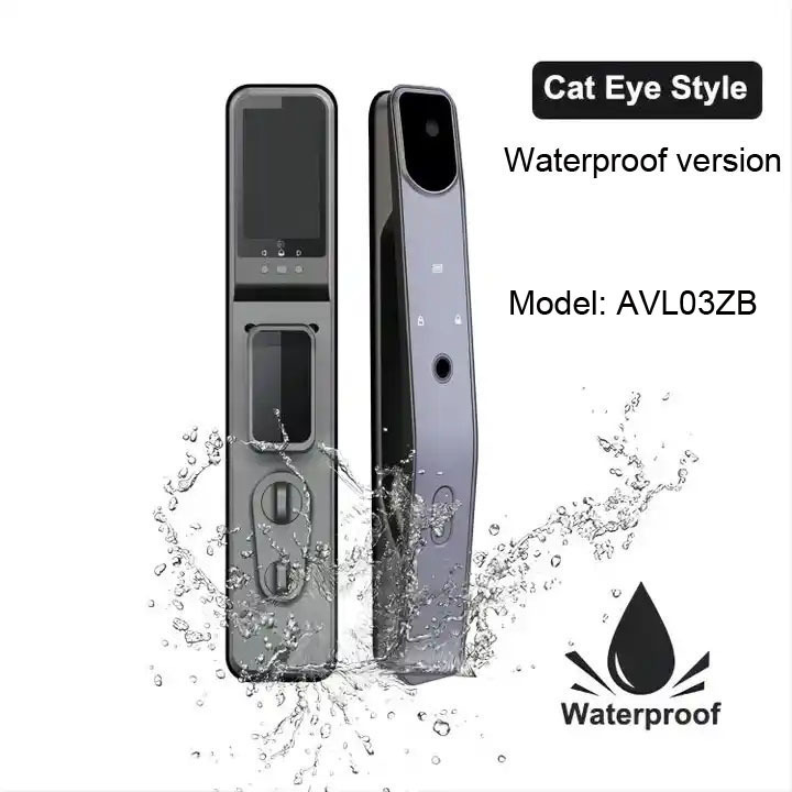 tuya zigbee smart 3d face Intelligent Recognition cat eye waterproof fully automatic Fingerprint video door lock with lcd screen