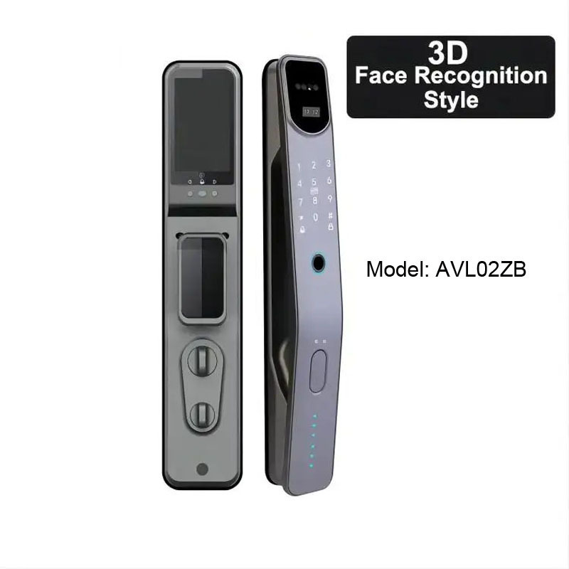 tuya zigbee smart 3d face Intelligent Recognition cat eye waterproof fully automatic Fingerprint video door lock with lcd screen