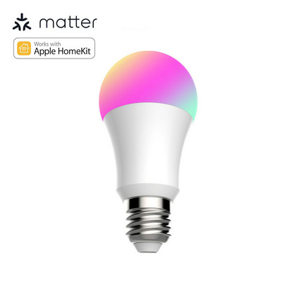 matter over wifi homekit smart rgb rgbcw rgbcct E27 light bulb work with alexa and google home