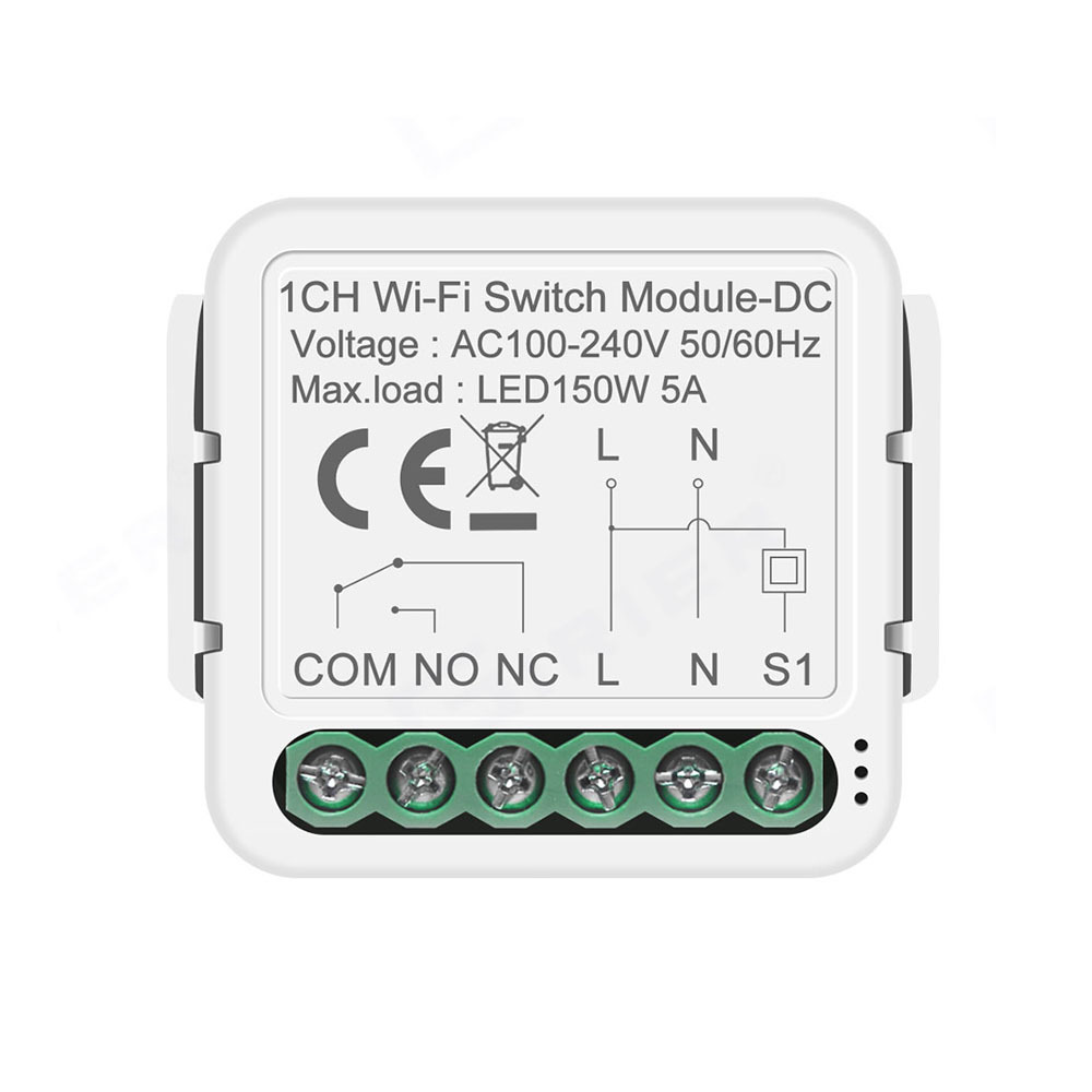 tuya wifi wireless smart remote control dry contact switch module relay switch for 100-240V 12V 24V work with alexa