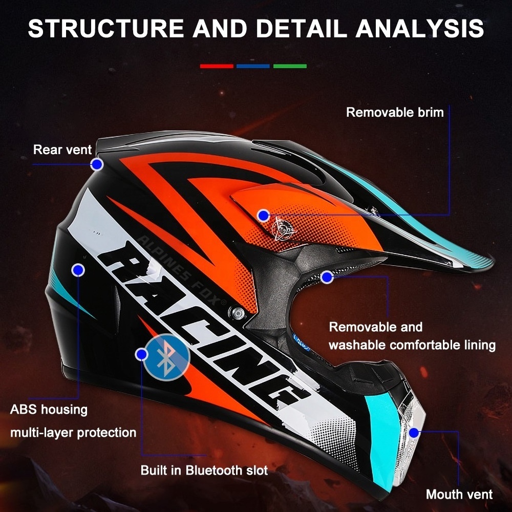 Custom Professional Off-road Helmet Motor Downhill Racing Motocross  Motorcycle Helmet