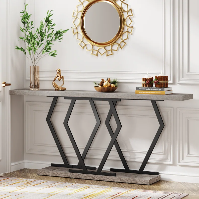 Kusum Art wooden and Iron bone console table for living room and restaurant and hotel furniture with customized design  2