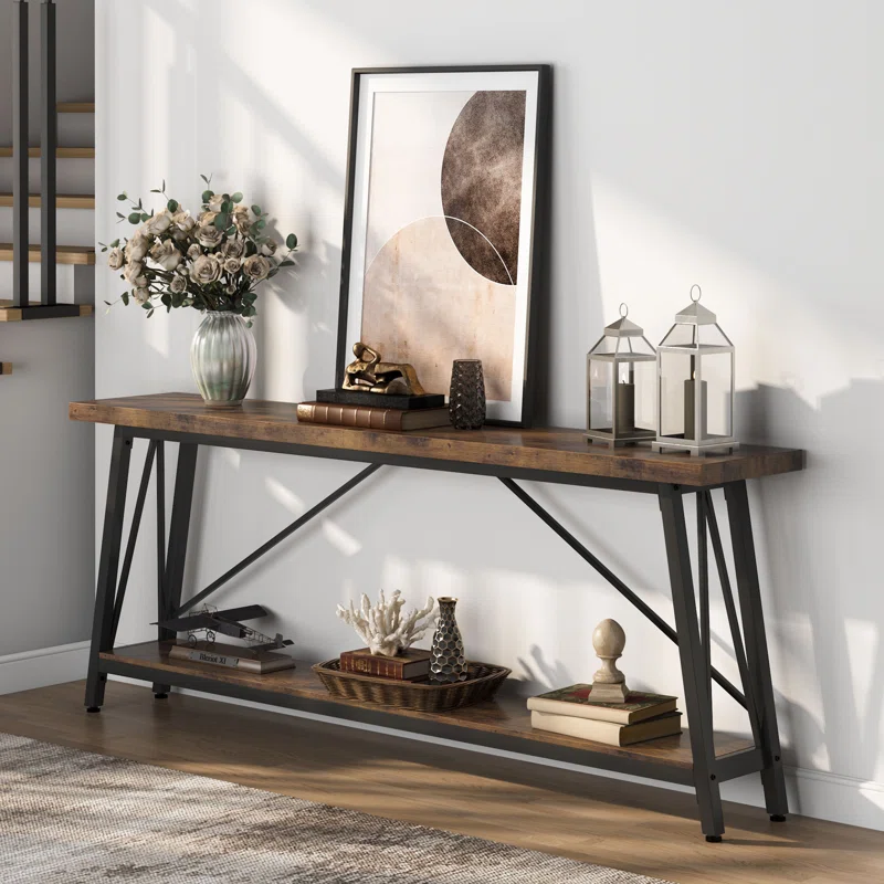 Kusum Art wooden and Iron console table for living room and restaurant and hotel furniture with customized design furniture  5