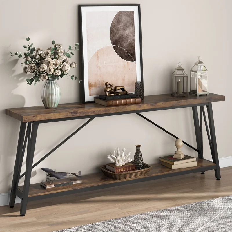 Kusum Art wooden and Iron console table for living room and restaurant and hotel furniture with customized design furniture  5