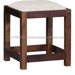 Wooden Square Stool Sheesham Wood Table Stool For Bedroom Outdoor Office Multipurpose Use Handmade Bulk Product