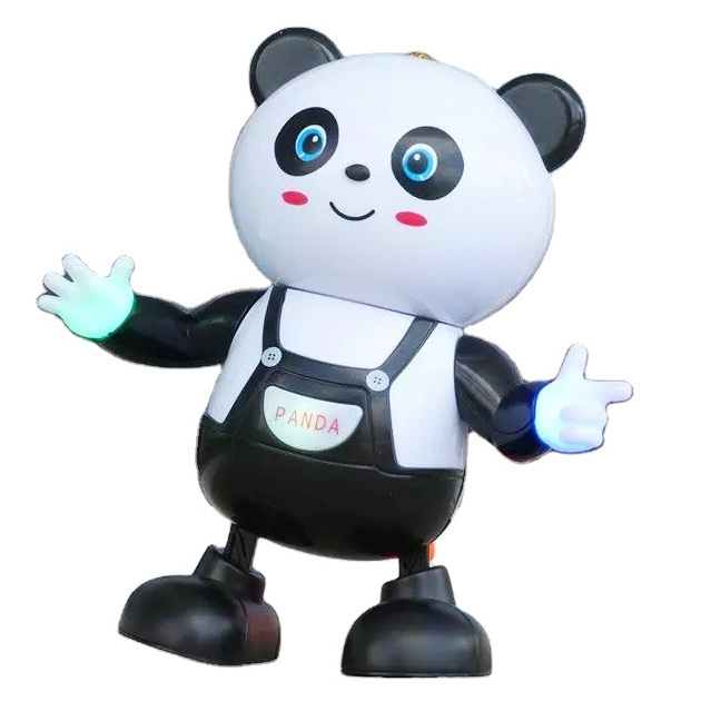 2023 New Panda Duck Dancing Robot Twist Swing Panda Light Music Children's Toy