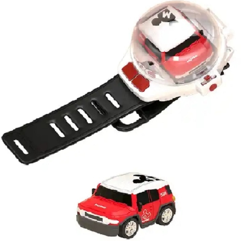 Hot Mini Electronic RC Car Cute Cartoon Watch Mini Watch Remote Control Car Rechargeable 2.4G RC Car For Kids Toy