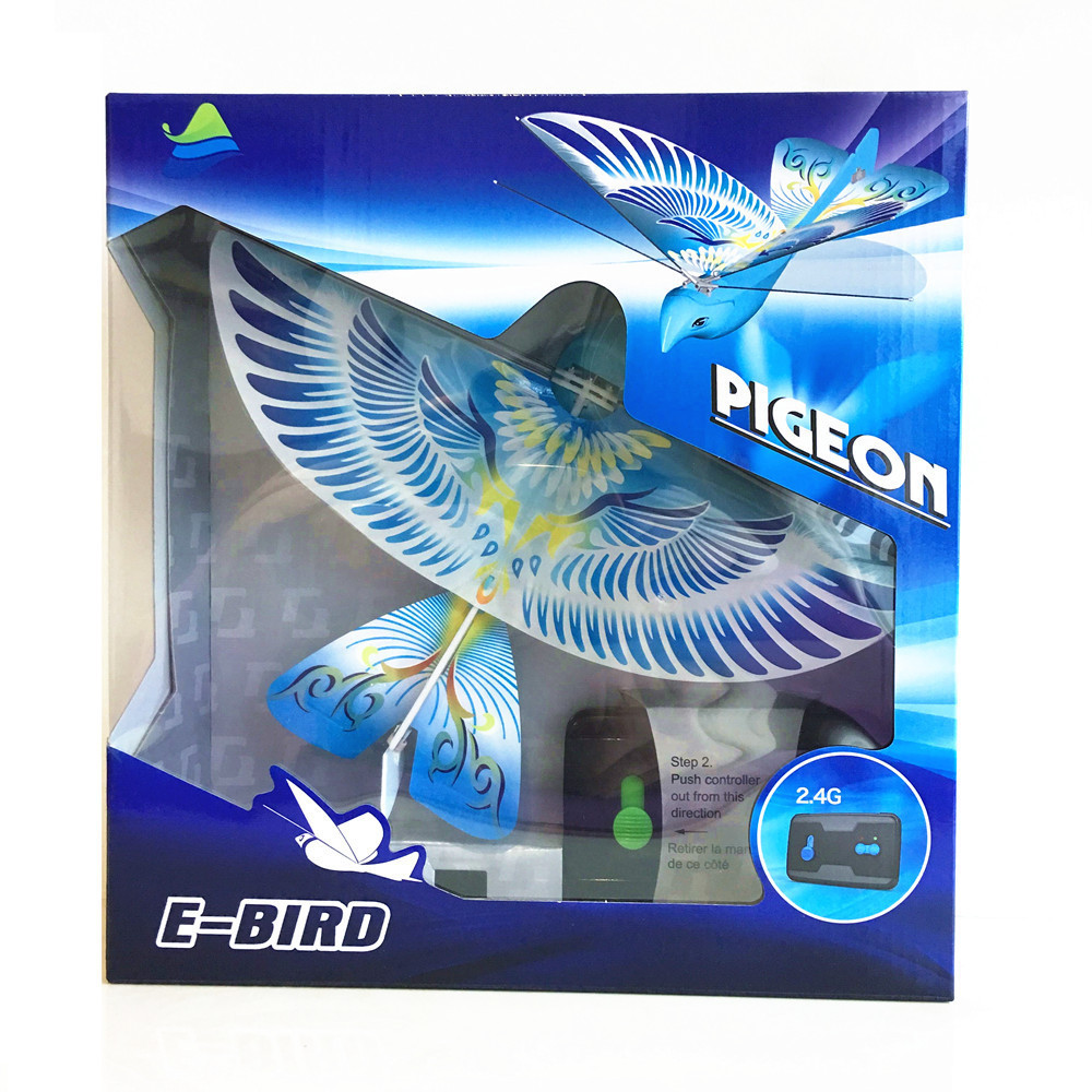 Fun Rc Flying Toy  Rc Bird E-bird Rc Animal Plane Model With Led Light Outdoor Travel Play E-bird Toys Christmas Gift