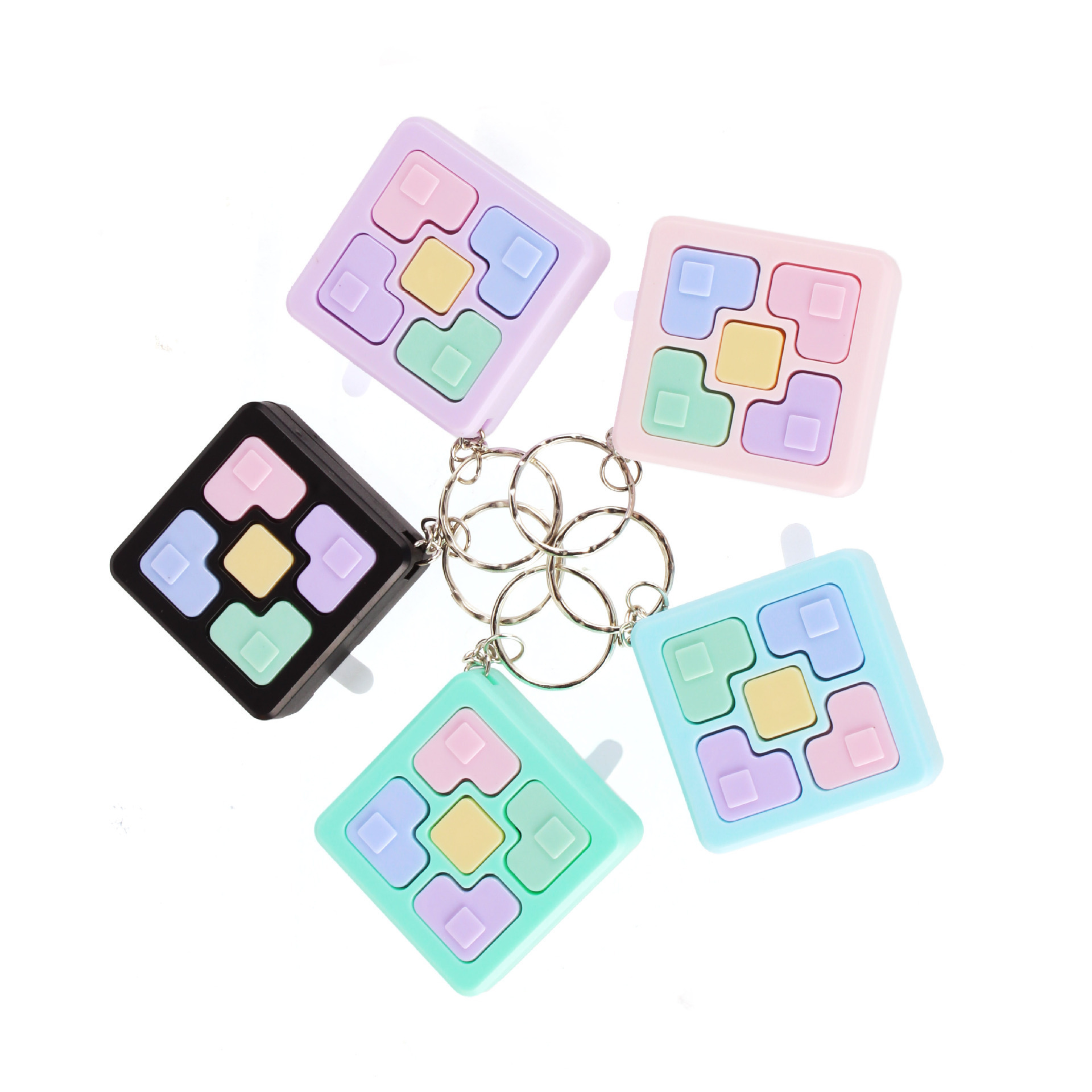 hot sale Mini Square Keychain Decompression Fidget Spinner Electronic Memory Game Console Sup Handheld Toys