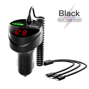 2023 Wireless Multifunctional Bluetooth Handsfree Car Kit/Adapter FM Transmitter/Calling/Mp3 Player USB Ports for charger