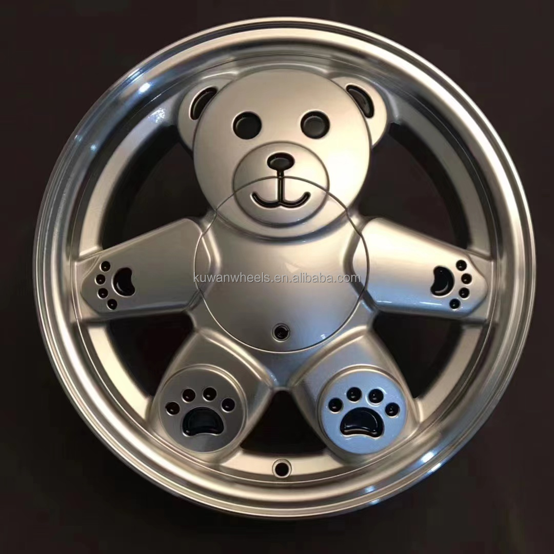 Kw 2023 new cute bear shape 5x112 5x120 4x100 5x114.3 wheels 16 17 18 19 20 inch alloy wheels rims jantes for smart 453 wheels