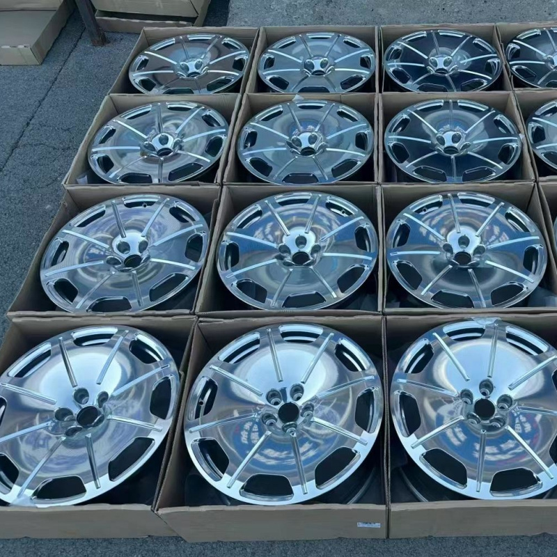 KW POLISHED 19 20 21 22 inch 5 holes Alloy Passenger car wheels For Audi A8L A8 A7L A6 A5  Rims 20 inch 5X112 Car Wheels