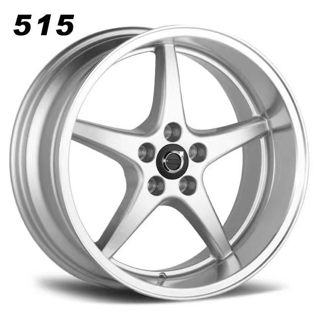 STOCKED RTS Casting 18 INCH 8.5J 5x108 wheels Five Spokes Silver Machined Lip Deep Dish alloy car wheels rims For Volvo