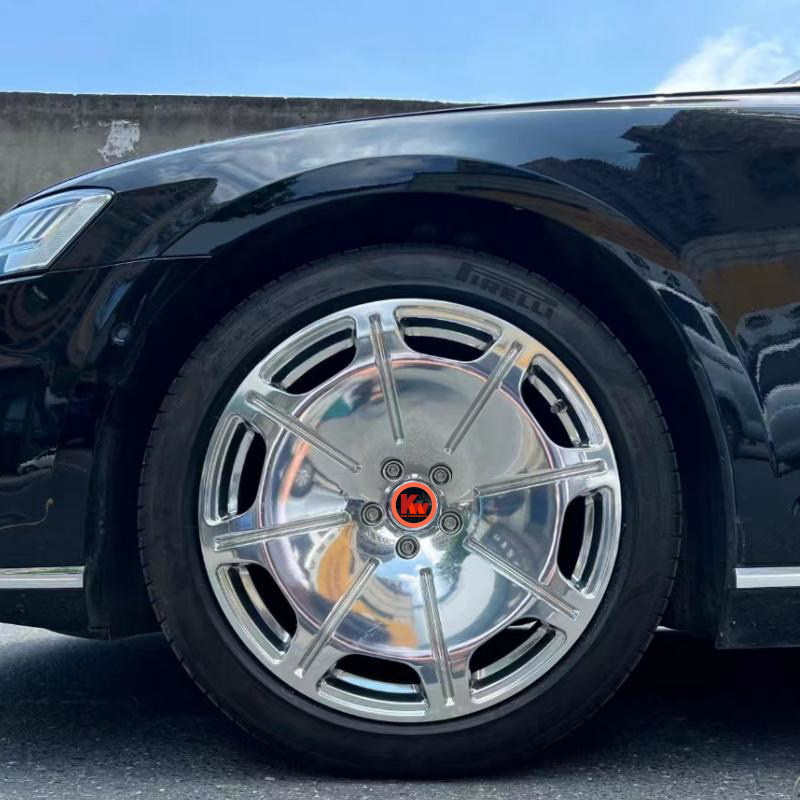 KW POLISHED 19 20 21 22 inch 5 holes Alloy Passenger car wheels For Audi A8L A8 A7L A6 A5  Rims 20 inch 5X112 Car Wheels