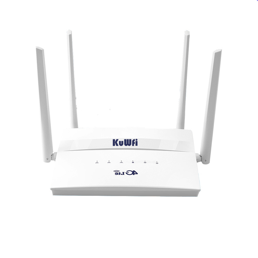 2023 Top Sell KuWFi Router Wifi 750mbps Router Dual Band Lan 4g Lte Modem Long Range Wifi Router with Sim Card Slot