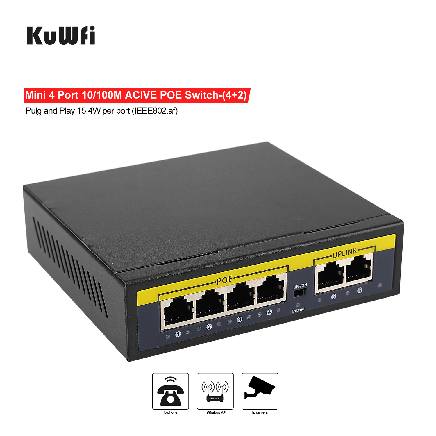 Original Product MINI Switch industrial ports 4 Port 10/100M Gigabit Ethernet ACTIVE POE Switch