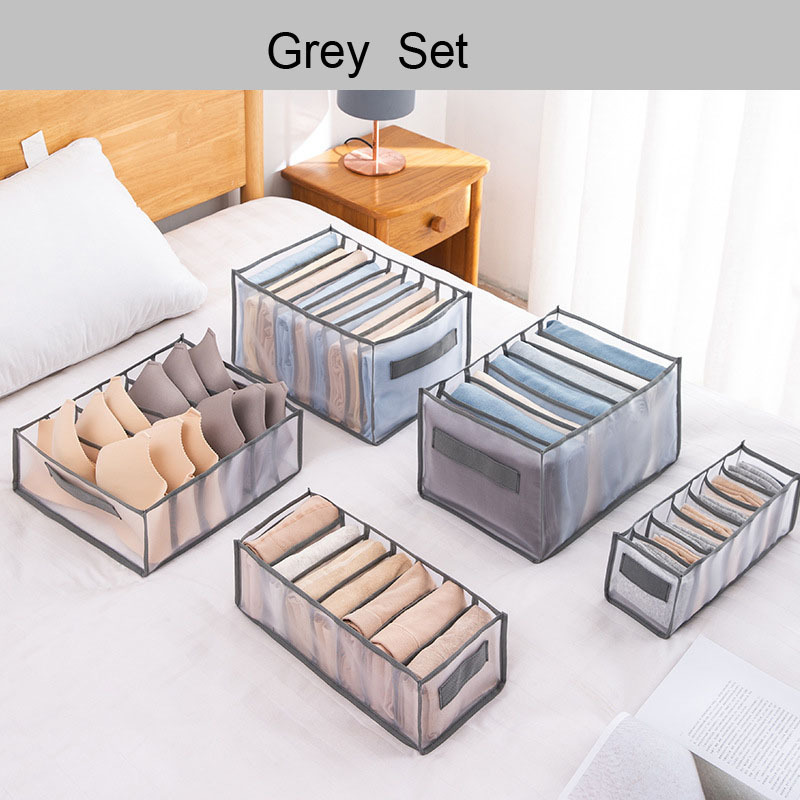 2023 Ama zon Hot Selling Folding Nylon Mesh Organizers 7 Grids Storage Box For Bedroom Self Storage Units