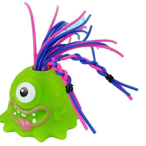 2023 Hot Selling Funny Relief Anti Anxiety Pull Hair Scream Toy Colorful Screaming Monster Pull Its Hair Toys