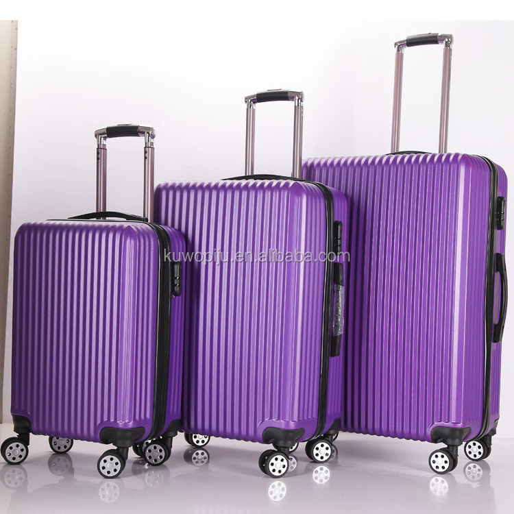 Swiss Case 4 Wheel Spinner ABS 3 PC pink Hard shell Luggage Suitcase set