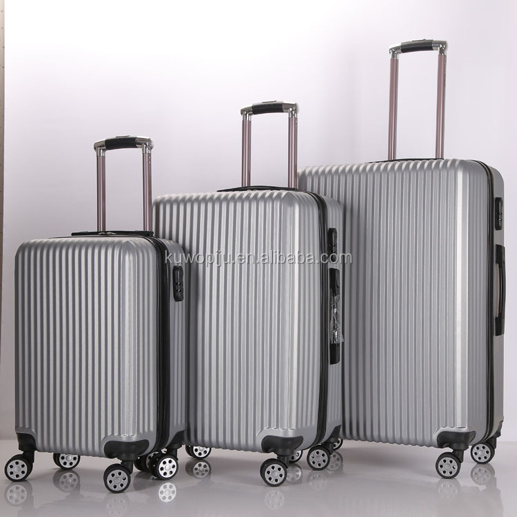 Swiss Case 4 Wheel Spinner ABS 3 PC pink Hard shell Luggage Suitcase set