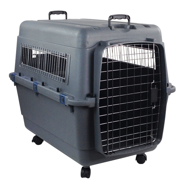 Airline Approved Portable Plastic Large Air Travel Kennel Pet Dog Cat Carrier Crate Cage